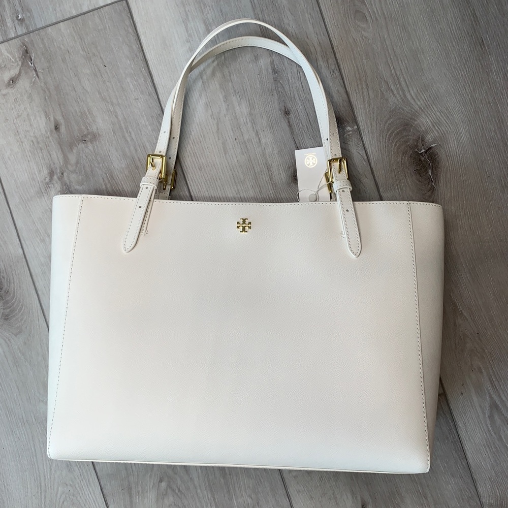 Tory Burch Large Emerson Buckle Leather Tote - Picture 2 of 8